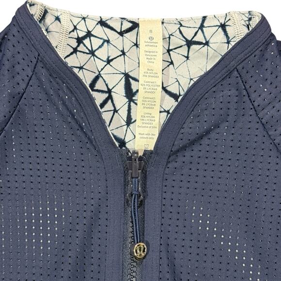 Lululemon Find Your Bliss Reversible Jacket Womens 8 Navy Blue Sporty Athleisure - Picture 8 of 12